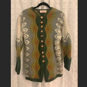 Vintage  Handmade Wool Sweater/ Cardigan